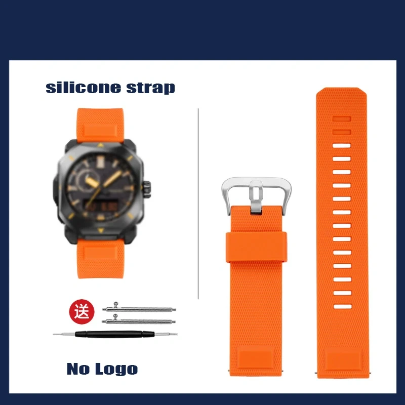 For Casio PRW-60/30/50/70YT PRW-6900Y/6800 PRW-3400 Luminox Citizen Sport Resin Silicone Watchband Quick Release WatchStrap 23MM