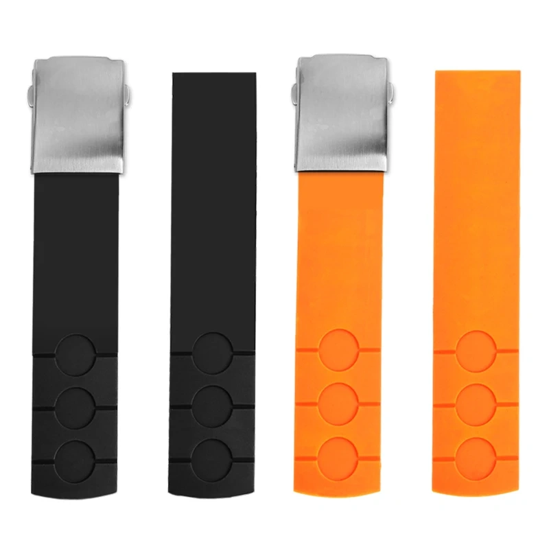 For Tissot Luchi PRS516 series T044430A T044417 waterproof Rubber Watch strap Folding buckle Watchband 20mm For Men‘s Bracelet