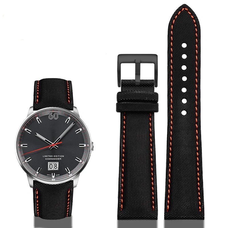 Quick release soft WatchBand For Mido Seiko Omega 20mm 21mm 22mm 23mm 24mm Nylon Leather Watch Strap Diving Men Canvas Bracelet