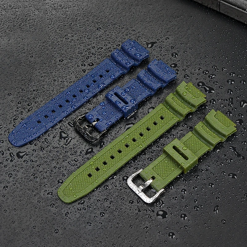 Resin Silicone Strap For Casio Watch Band SGW-300 SGW-300H/400/500 AE1200 AE1100 MRW-200 W218H Waterproof Rubber Sport Bracelet
