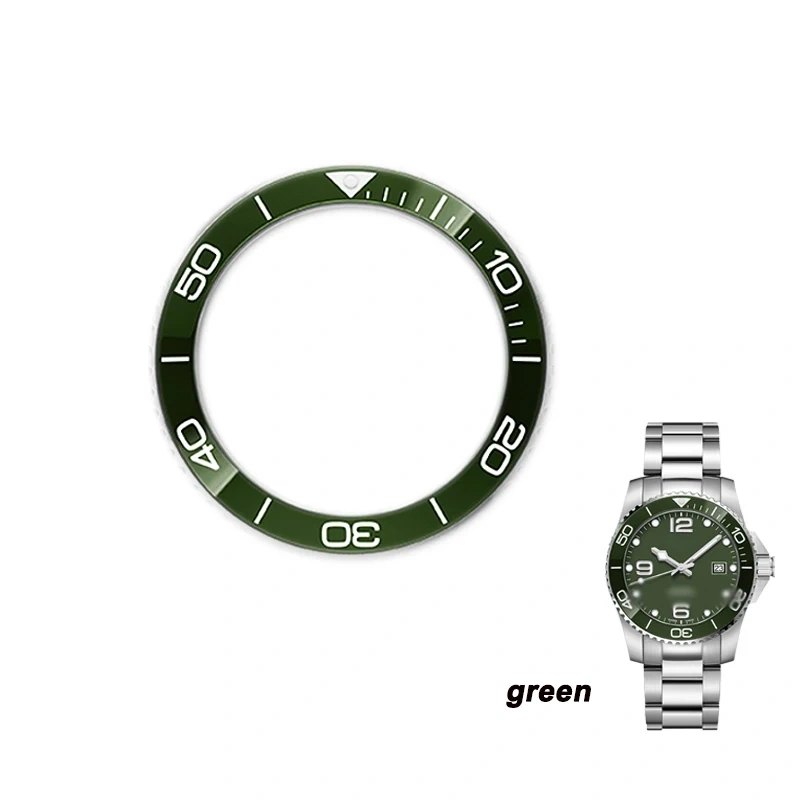 39mm 41mm Ceramic scale ring watch outer ring accessories For Longines Concas L3.781/782 Men Luminous Ceramic Bezel Insert  Dial