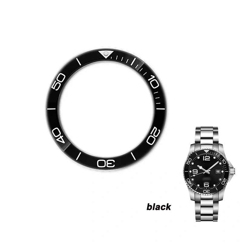 39mm 41mm Ceramic scale ring watch outer ring accessories For Longines Concas L3.781/782 Men Luminous Ceramic Bezel Insert  Dial