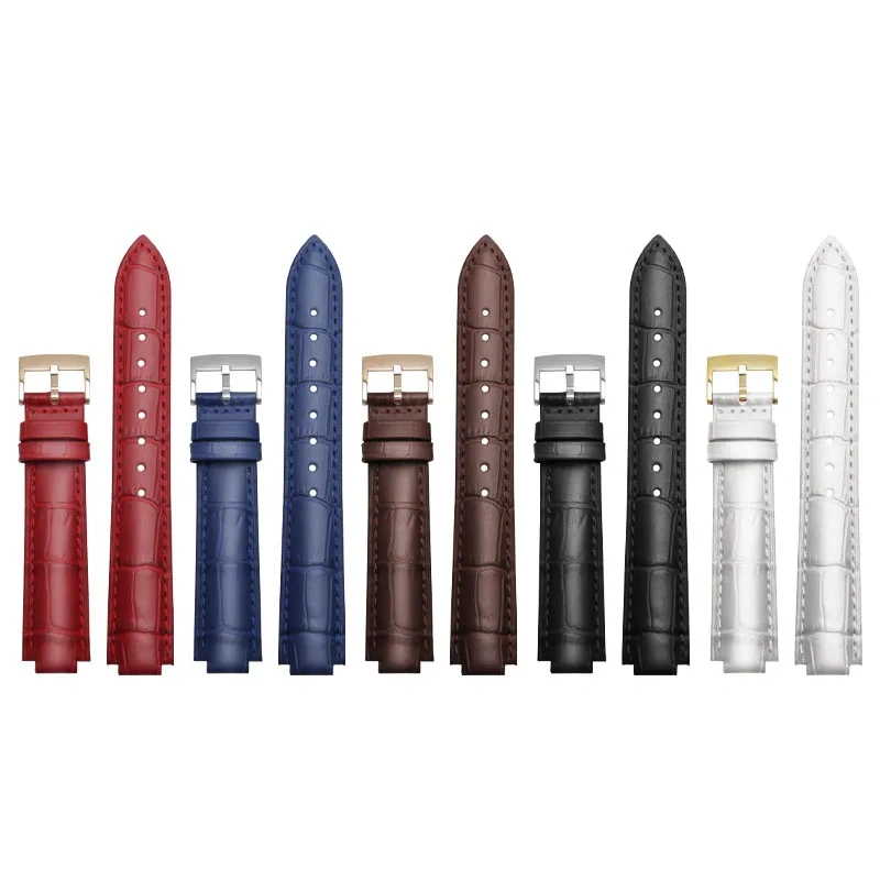 Genuine Leather Watch Band For Cartier Blue Balloon W69012Z4 W6900456/556 Series Men Women Watch Chain Watch Strap 16mm 18mm