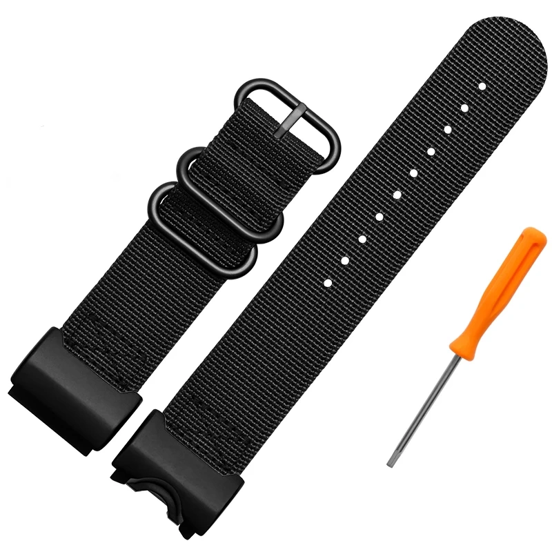 Stainless Steel Watch Band For G-SHOCK Casio Big Mud King Modified GWG-1000 GB/GG GWG/GSG100 Nylon Canvas Watch Strap bracelet