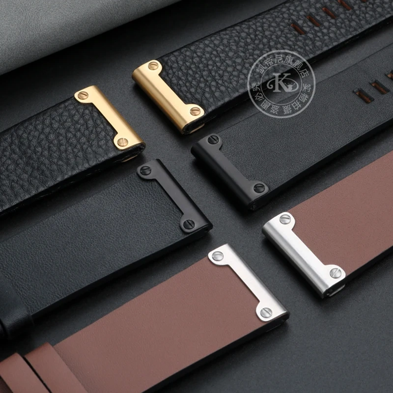 26mm High Quality Genuine Leather Watch Band For Diesel DZ4318 DZ4343 DZ4476 DZ4323 DZ4290 DZ4292 Series Men Vintage Watch strap