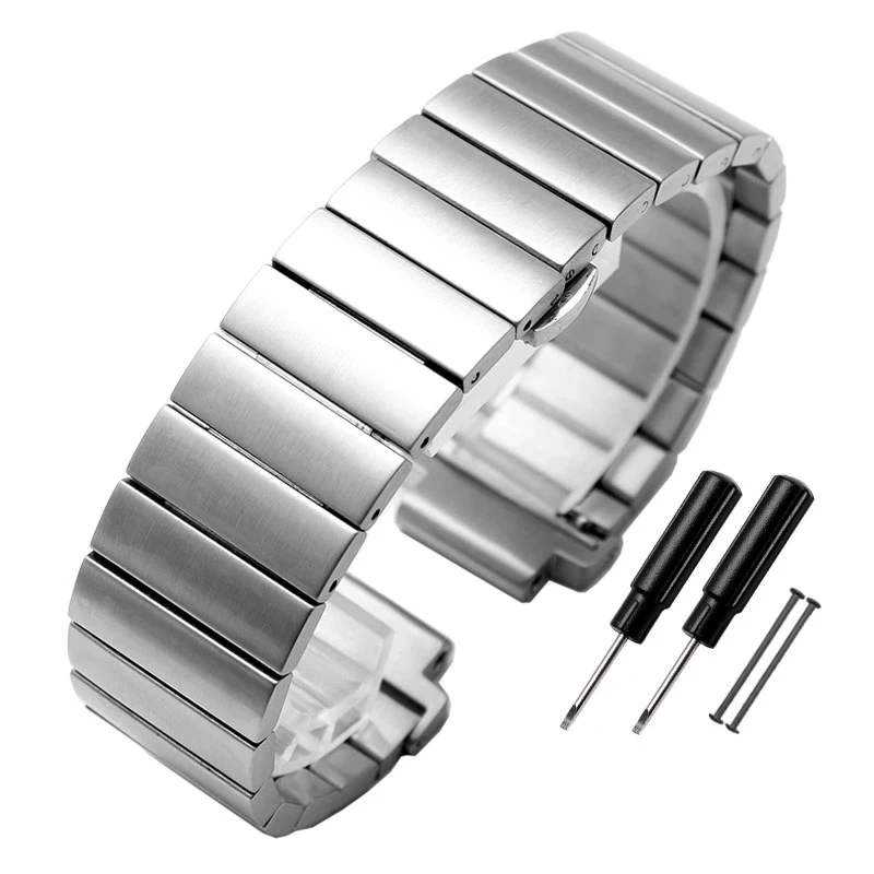 For Men's TIMEX T2N720 T2N721 TW2R55500 T2N739 Garmin Soild Stainless Steel Watchband Watch Strap 24*16mm Lug End Metal Bracelet