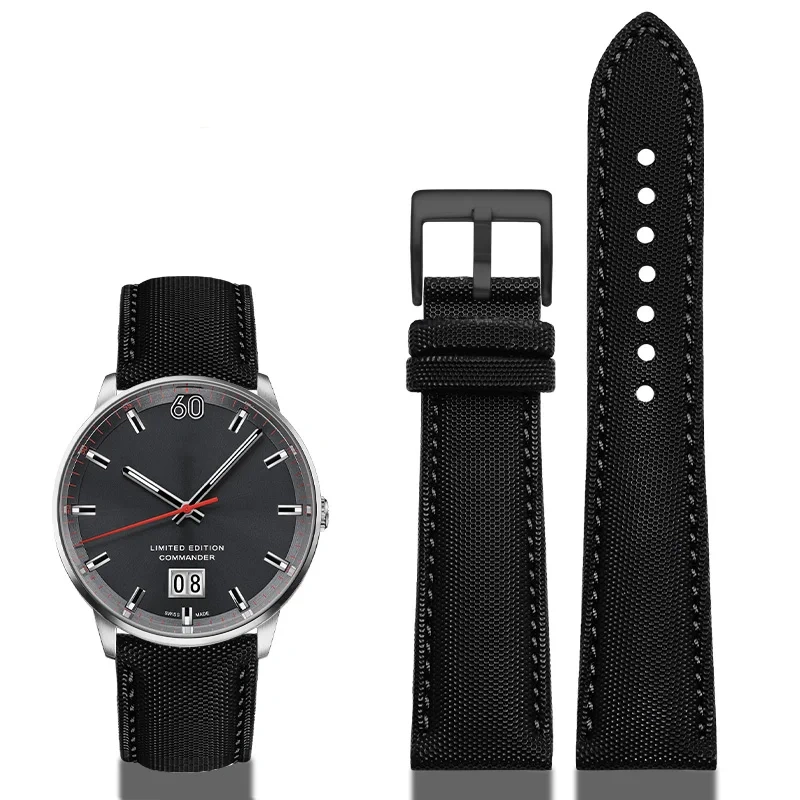 Quick release soft WatchBand For Mido Seiko Omega 20mm 21mm 22mm 23mm 24mm Nylon Leather Watch Strap Diving Men Canvas Bracelet