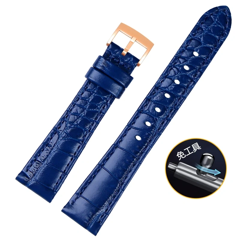 For Swarovski 5547642 5452498 5452501 551630 Watch Strap Green Water Ghost Women's Premium Leather Wristband 15MM 17MM Watchband