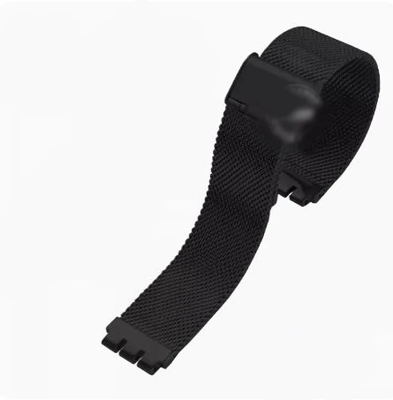 Milan breathable mesh belt Watchband For Swatch Stainless steel Watchstrap YVS401G YIS407G YIS406G Men Women bracelet 17 19 20mm