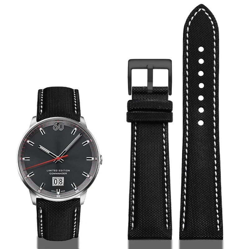 Quick release soft WatchBand For Mido Seiko Omega 20mm 21mm 22mm 23mm 24mm Nylon Leather Watch Strap Diving Men Canvas Bracelet