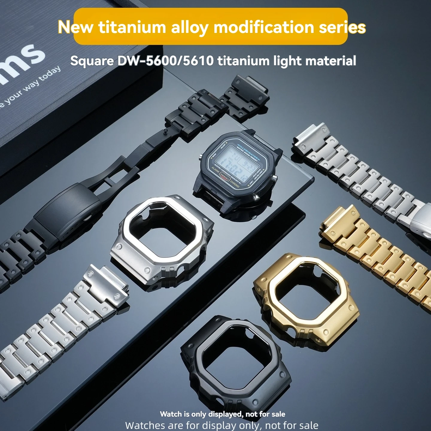 GWM-5610 DW-5600 Titanium Bracelet and Case Full Titanium Upgrade Kit for Casio G-SHOCK GW-B5600 watch strap Aftermarket Parts