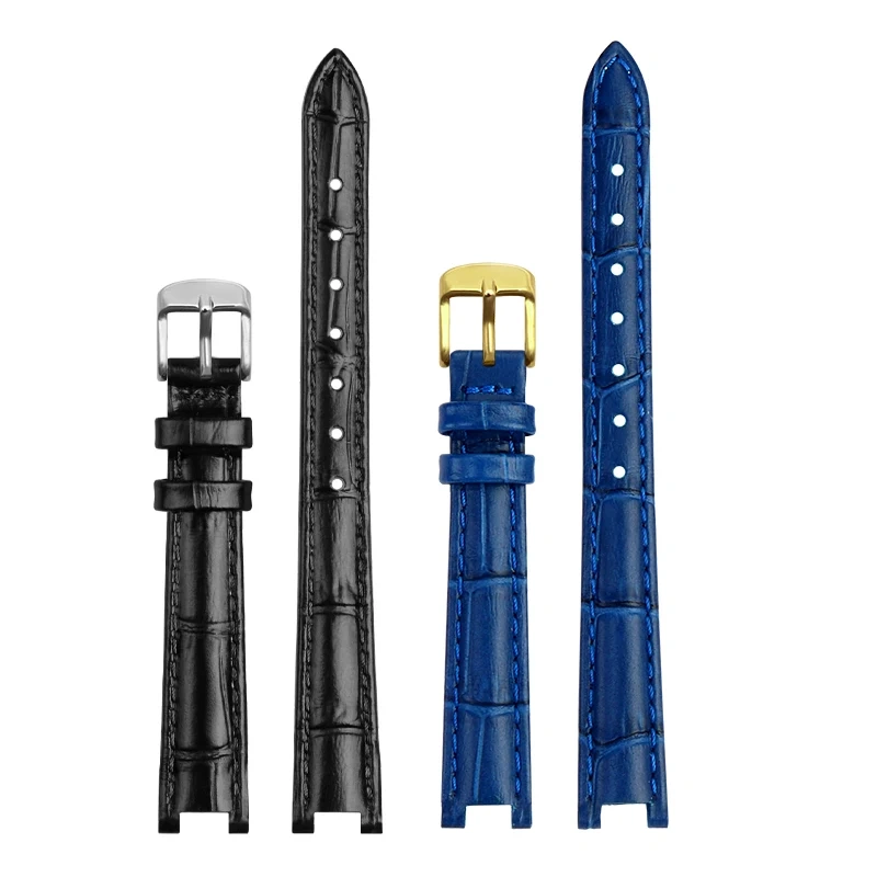 For Gucci YA1414 YA1415 GC Bracelet Notched High-quality Leather Watchband For Women's 12*5MM 14*5MM Waterproof Soft Watch Strap