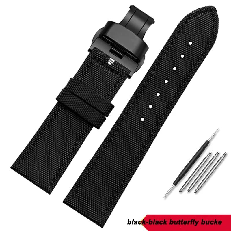 19mm 20mm 22mm 23mm 24mm Nylon Leather Wrist Band Men Waterproof Canvas Bracelet For Omega Seiko Casio Tissot IWC Watch Strap