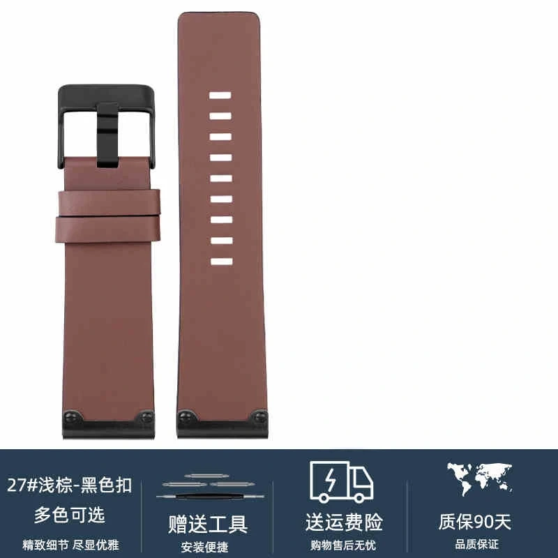 26mm High Quality Genuine Leather Watch Band For Diesel DZ4318 DZ4343 DZ4476 DZ4323 DZ4290 DZ4292 Series Men Vintage Watch strap