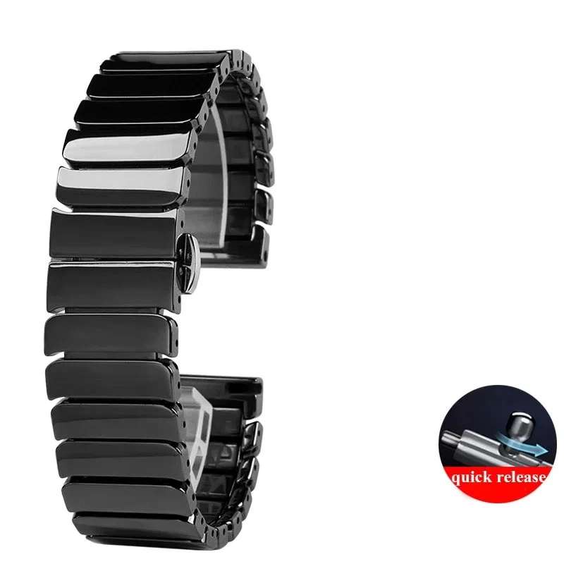 High Quality 14 16mm 18mm 20mm 21mm 22mm For Seiko Tissot Armani Citizen Omega Ck Ceramic Watch Strap men's And Women's Bracelet