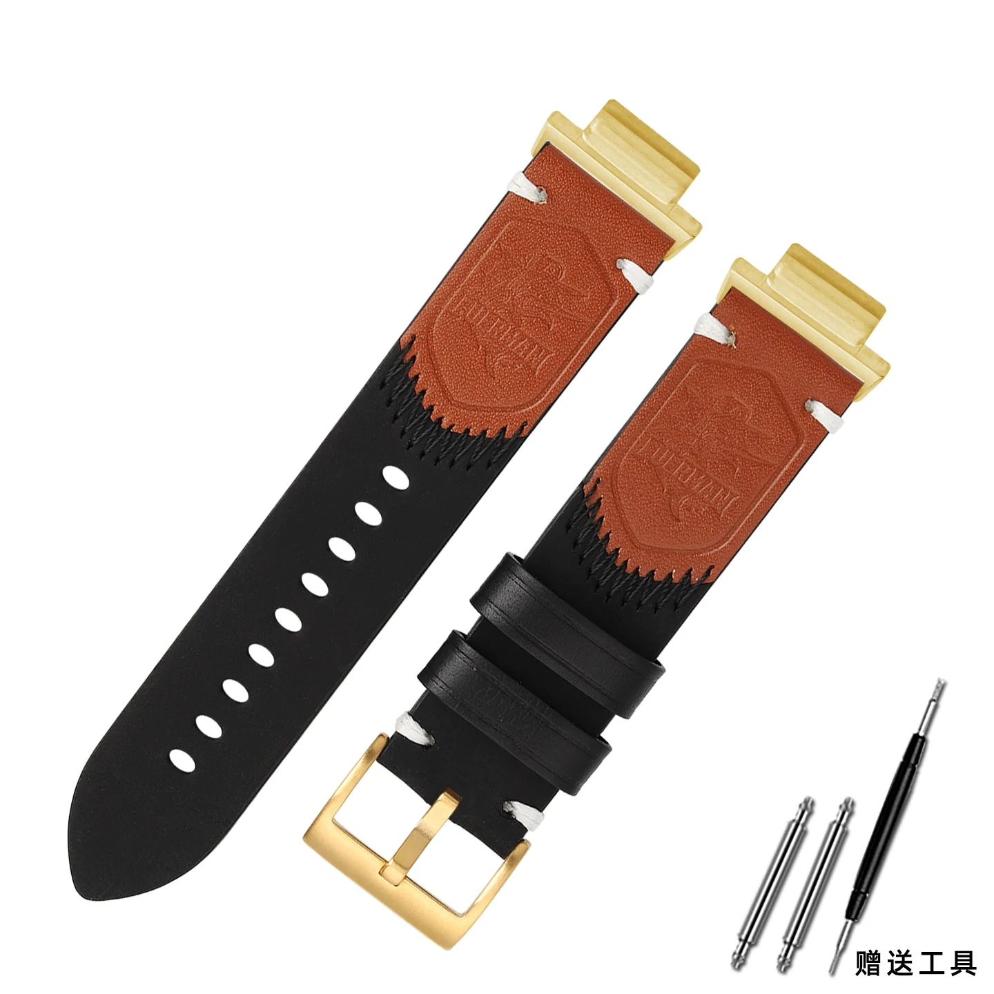 Vintage Distressed watchband Steampunk Style Leather Strap For Casio G-Shock GA-2100 ga-2110 GBM-2100 watch strap Aged Brown