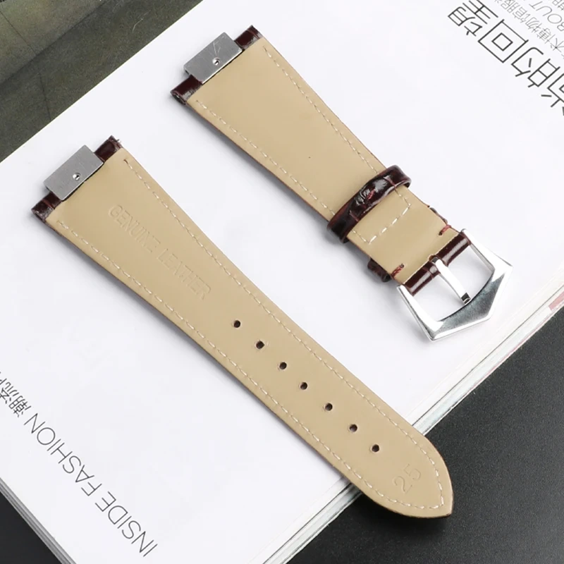 woman Genuine Leather WatchBand For PATEK PHILIPPE PP 5711 5712G Metal interfa Watch Strap Nautilus Men Notched cowhide Bracelet