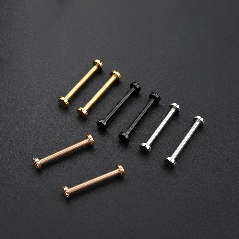 For Cartier Pasha Notched Watch Strap Stainless Steel Connection Rod Men's and Women's Watch Screw Rod Watch Accessories 19*6MM