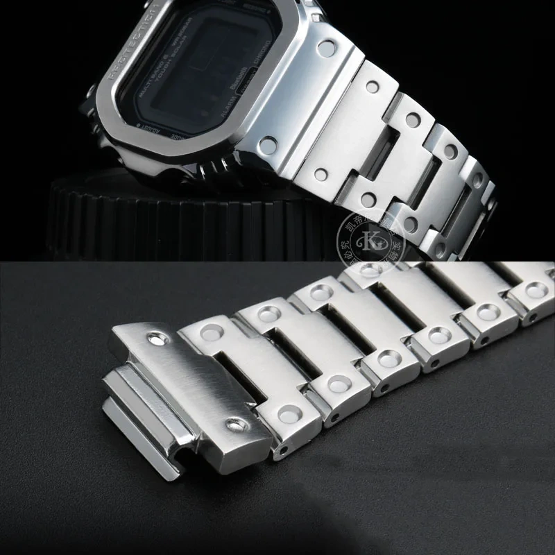Modified stainless steel steel watchband For Casio G-SHOCK GA2100 GA2110 Men's Watch strap Men‘s Precision steel Bracelet 16MM