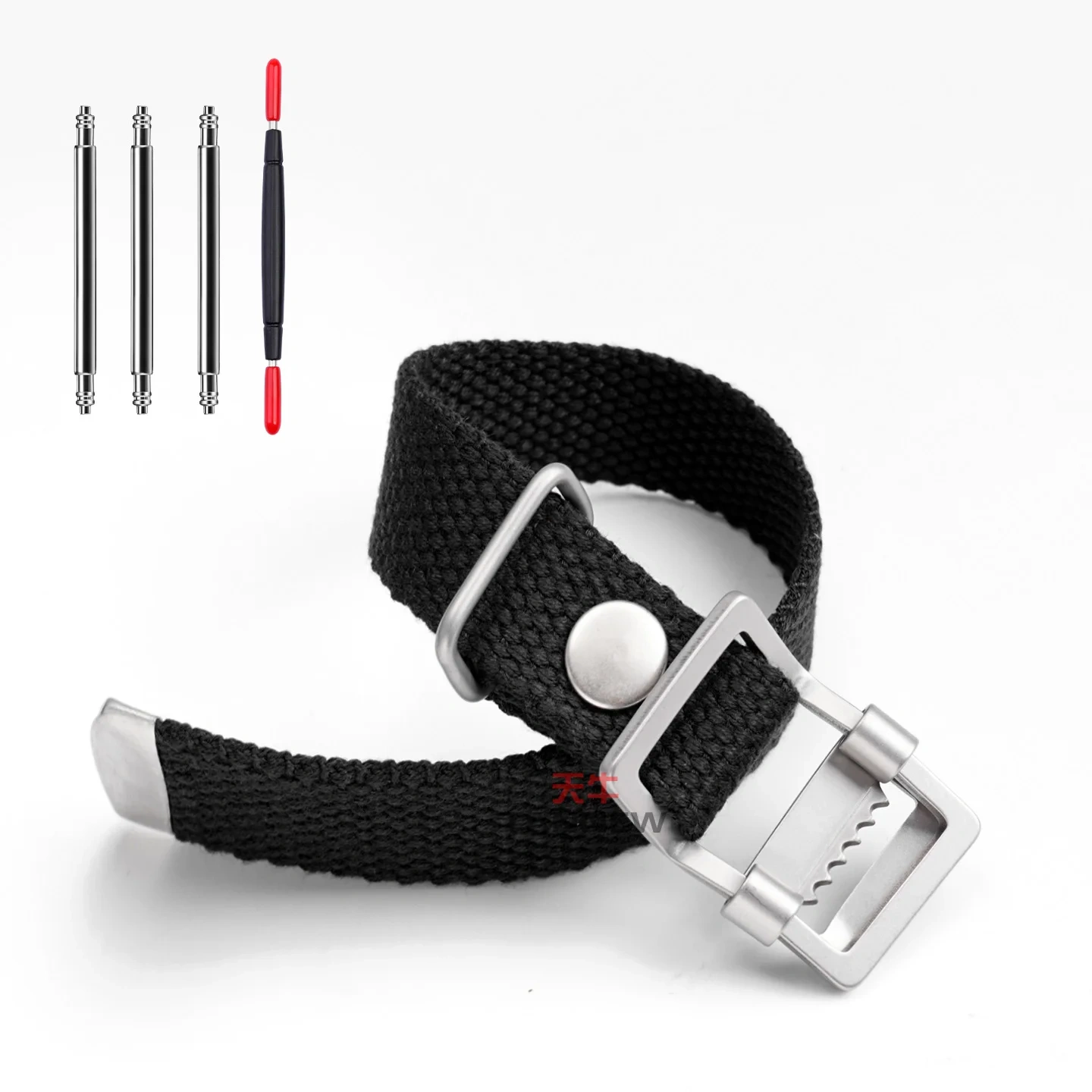 19mm One-Piece Nylon Canvas watch Strap For Casio Forester FT500WC FT-500WC Breathable Sweatproof Sport Watch Band for Men