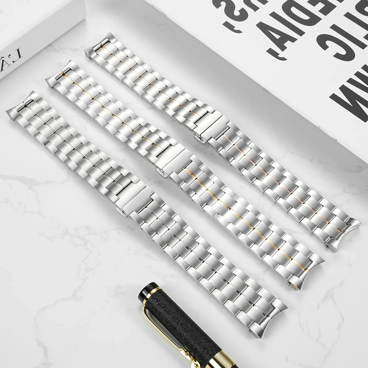 22mm Solid Stainless Steel Strap with Curved End Links For Tissot T086.207 T-Classic Watch Band Water Resistant Bracelet for Men