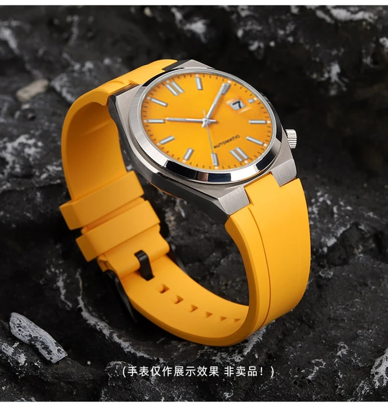 For Citizen ME Color Green Water Ghost NJ0150-81Z/X/E/L Raised Mouth Fluororubber Strap Men FKM Watchband 23*9mm VITON Baracelet