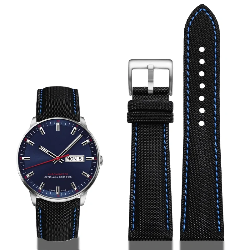 Quick release soft WatchBand For Mido Seiko Omega 20mm 21mm 22mm 23mm 24mm Nylon Leather Watch Strap Diving Men Canvas Bracelet
