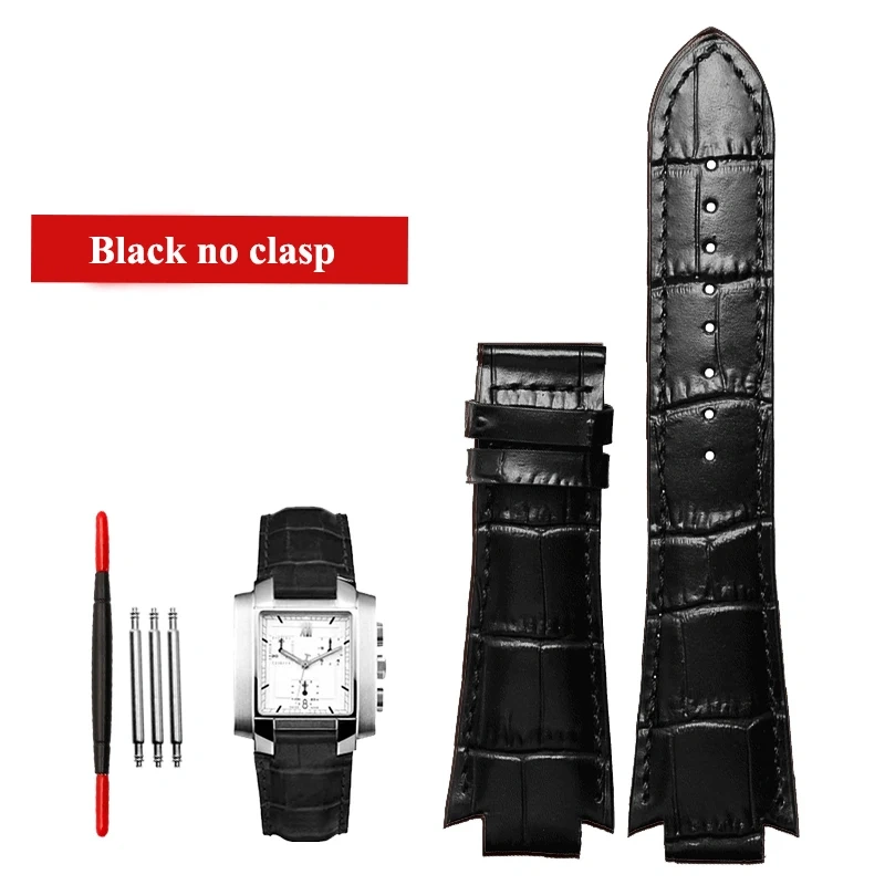 24x14mm Cowhide Leather Watchband accessories 1853 For Tissot T60 Strap Belt L875/975K Women Bracelet Convex Men's Watch Strap