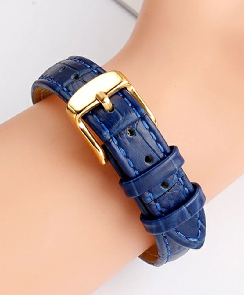 For Gucci YA1414 YA1415 GC Bracelet Notched High-quality Leather Watchband For Women's 12*5MM 14*5MM Waterproof Soft Watch Strap