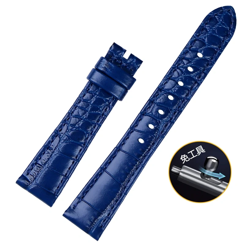 For Swarovski 5547642 5452498 5452501 551630 Watch Strap Green Water Ghost Women's Premium Leather Wristband 15MM 17MM Watchband