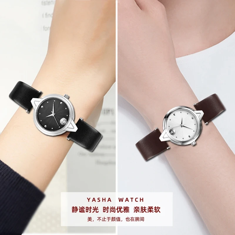 For Versace Cowhide Watch strap SCI080016/SCI070016 Women's Fashion V-notch Cow Leather Watch band White 18MM Ladies' Bracelet