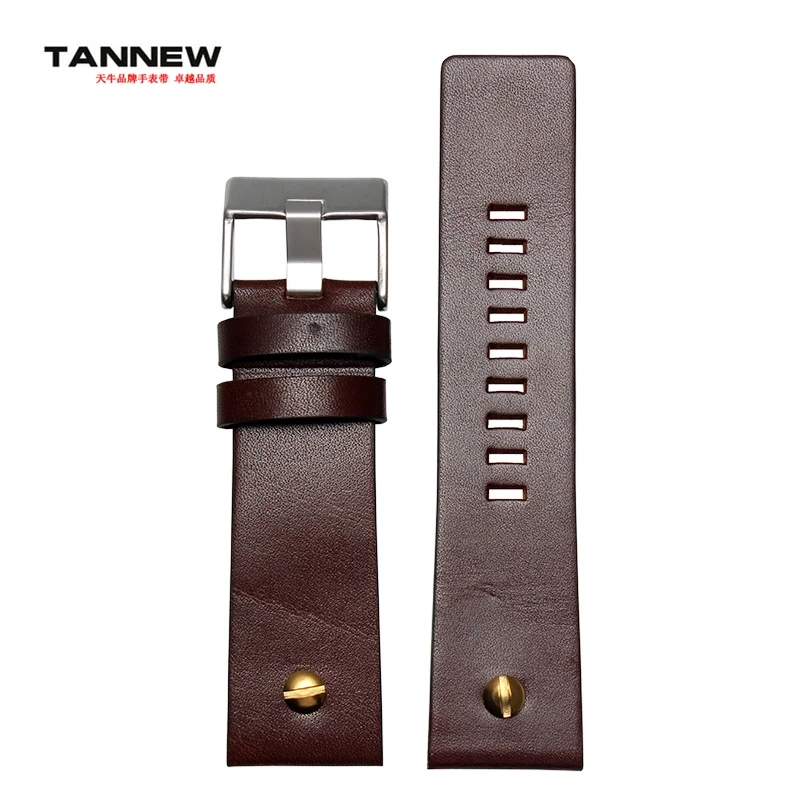 Leather Watchband For DIESEL Bracelet DZ7312 DZ4323 DZ7257 With rivets Men’s Bracelet 22m 24mm 26 28mm 30mm cowhide Watch Strap