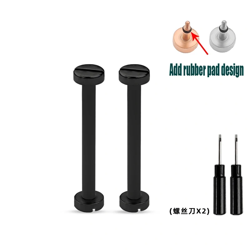 For Cartier Pasha Notched Watch Strap Stainless Steel Connection Rod Men's and Women's Watch Screw Rod Watch Accessories 19*6MM