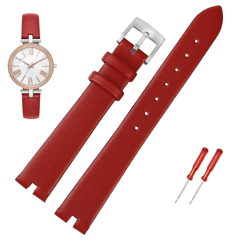 For MK MICHAEL KORS All-Star Strap 2833 2832 3669 High quality waterproof Notched Leather Watchband 14×12mm Women's Bracelet