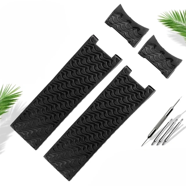 For Ulysse Nardin Silicone Rubber Watchband 263 DIVER Curved End Watch strap Men Brown Blue 22mm Waterproof belt Bracelets
