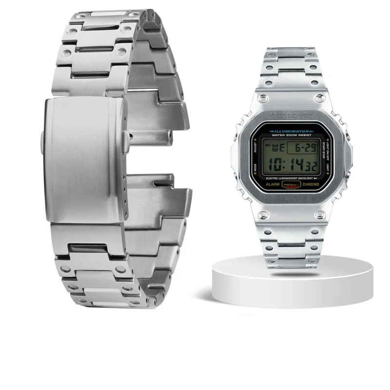 Modified stainless steel steel watchband For Casio G-SHOCK GA2100 GA2110 Men's Watch strap Men‘s Precision steel Bracelet 16MM