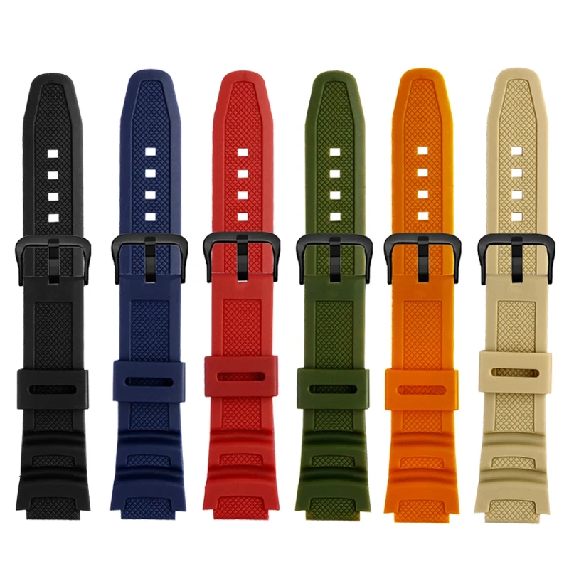 Resin Silicone Strap For Casio Watch Band SGW-300 SGW-300H/400/500 AE1200 AE1100 MRW-200 W218H Waterproof Rubber Sport Bracelet
