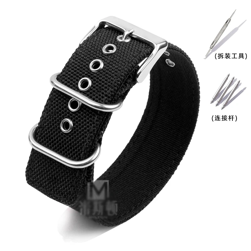 Soft 22MM Bracelet For Casio G-SHOCK Canvas Watch Strap DW-5600BBN GW-M5610 GA100/110 Modified Nylon Watch Band with Adapter