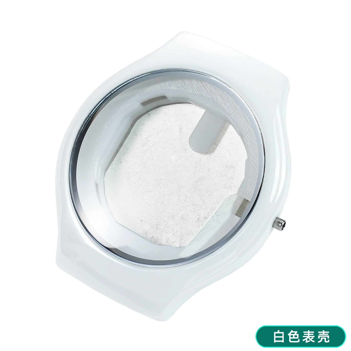 Compatible with RADO True series ceramic watch case middle replacement parts - High-gloss black and white watch case outer shell