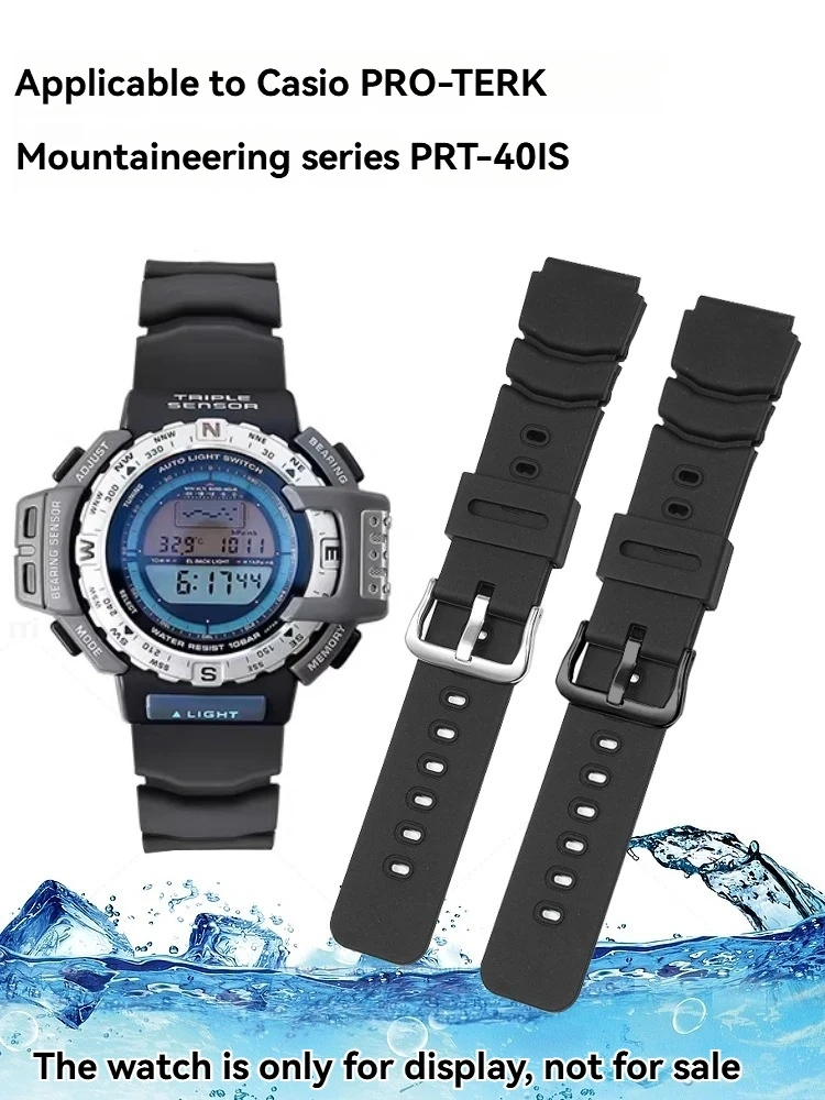 Waterproof Silicone Rubber Strap for Casio Pro Trek PRT-40IS, Resin Watch Band Replacement Outdoor Sports Watch bracelet 20mm
