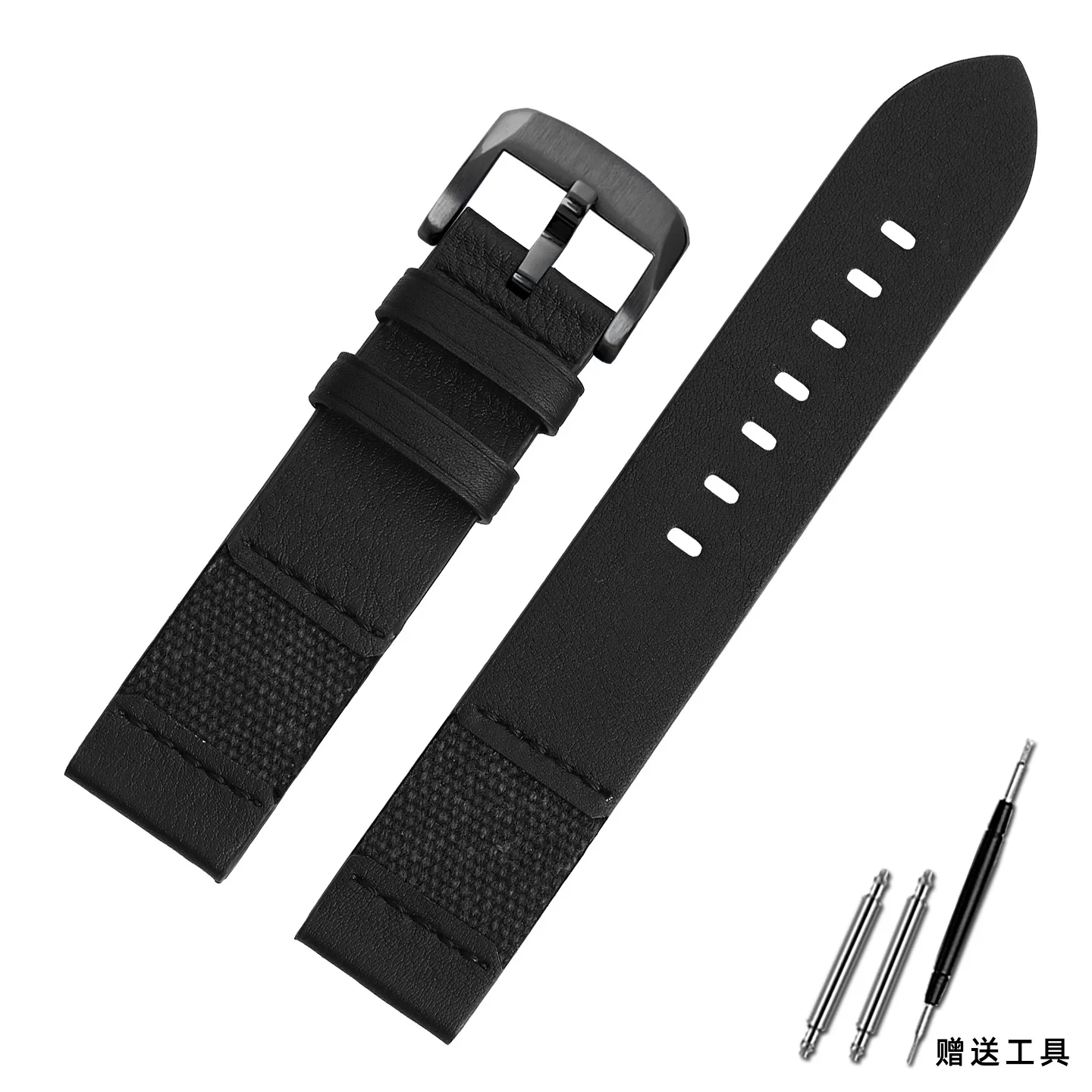 20mm 22mm Hybrid Leather & Canvas Watch Band Strap for Casio Panerai Rolex Tudor Quick Release Replacement Bracelet