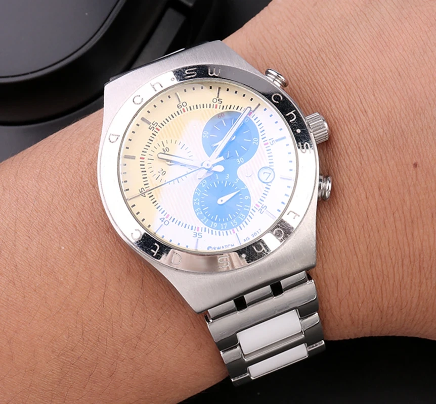 Ceramic Bracelet For Swatch Stainless Steel Wachband YVS434G YCS485GC 511GC 410GX YAS112G Watch Strap Men And Women 17MM 19MM