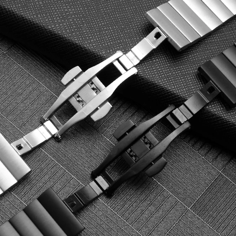 For Men's TIMEX T2N720 T2N721 TW2R55500 T2N739 Garmin Soild Stainless Steel Watchband Watch Strap 24*16mm Lug End Metal Bracelet