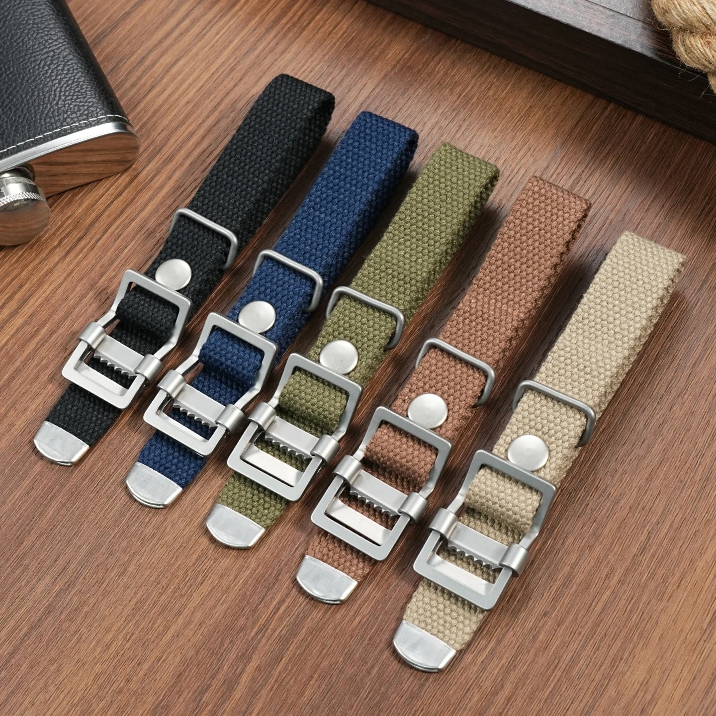19mm One-Piece Nylon Canvas watch Strap For Casio Forester FT500WC FT-500WC Breathable Sweatproof Sport Watch Band for Men