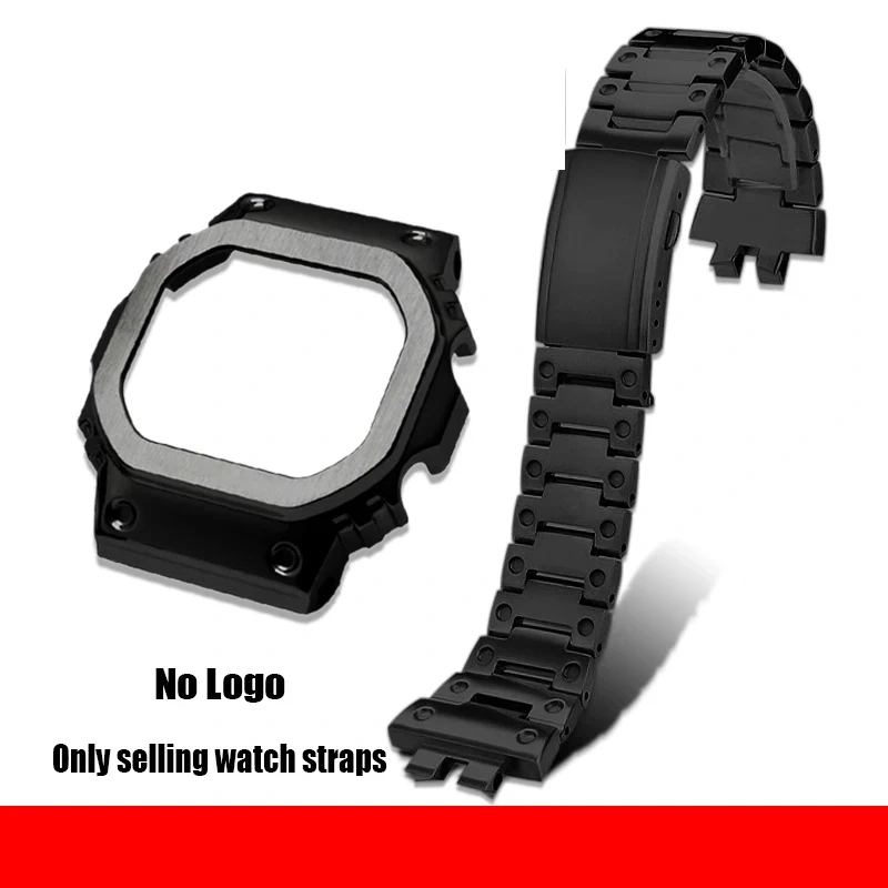For Casio G-SHOCK Small Block GMW-B5000 Modified 316L Solid Stainless Steel Case Watch Band Accessories for Men Strap Watch Set
