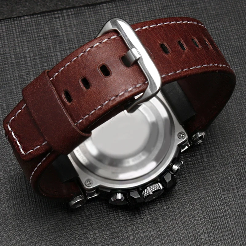 Nylon Leather Watchband For CASIO MTG-B1000 Watch Strap series modified Bracelet Concave Interface 26*13mm Black Wristband