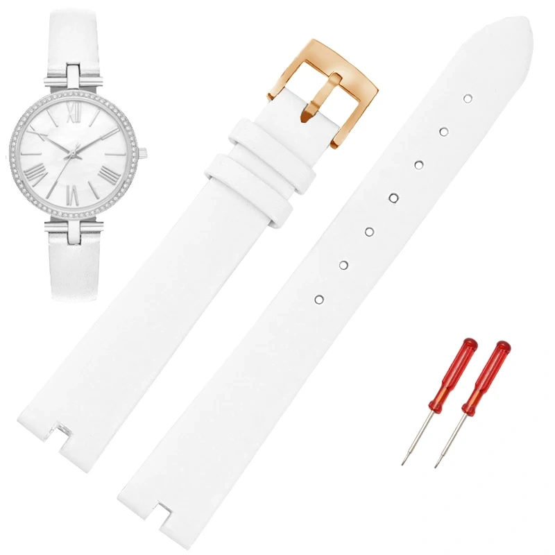 For MK MICHAEL KORS All-Star Strap 2833 2832 3669 High quality waterproof Notched Leather Watchband 14×12mm Women's Bracelet