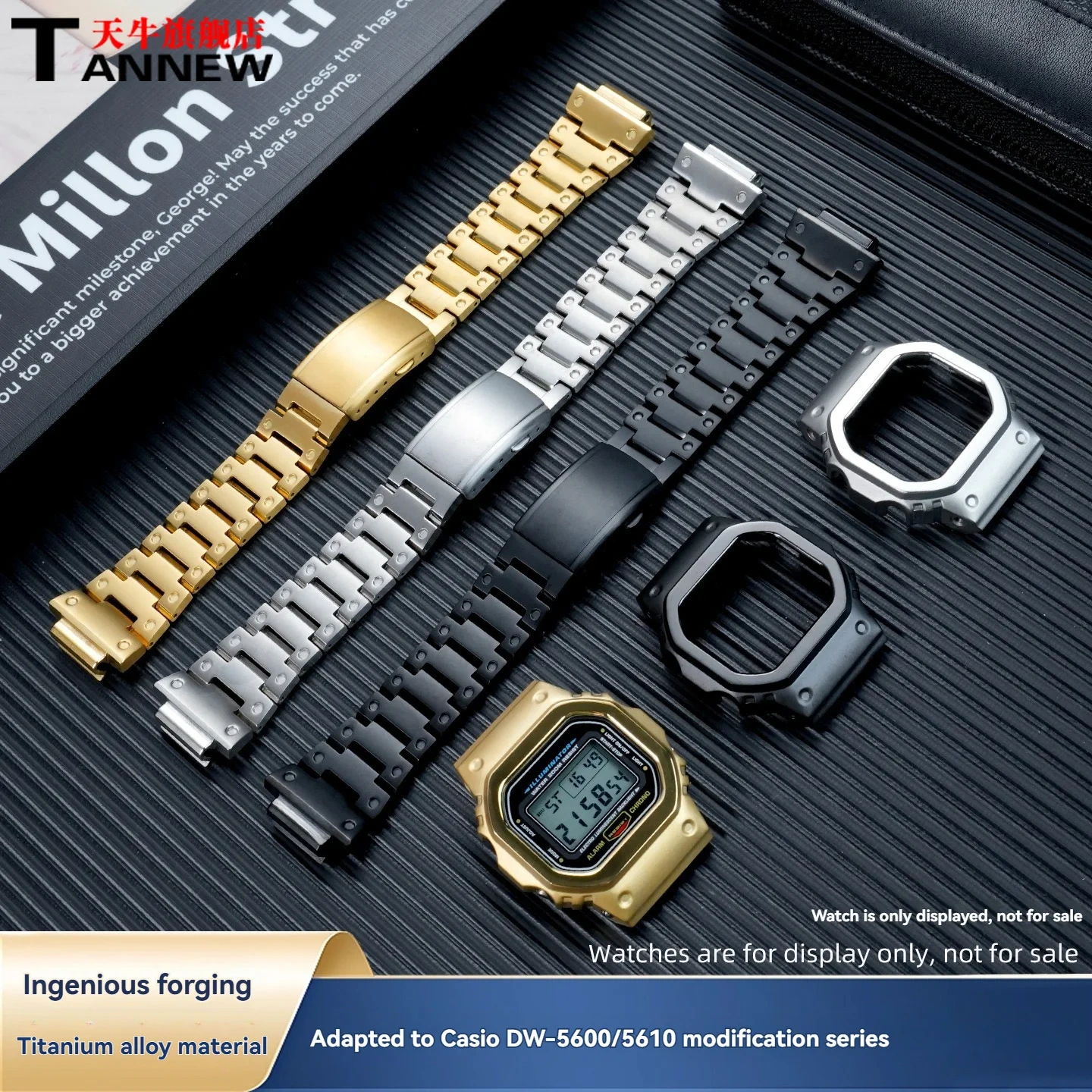 GWM-5610 DW-5600 Titanium Bracelet and Case Full Titanium Upgrade Kit for Casio G-SHOCK GW-B5600 watch strap Aftermarket Parts