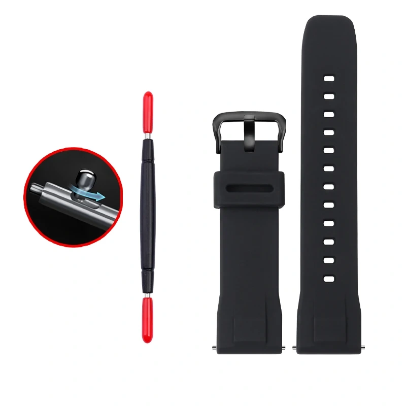 for Casio PROTREK series PRW-60/PRW-70YT/50/30 sports strap 23mm Quick release watchband Silicone Rubber Waterproof bracelet