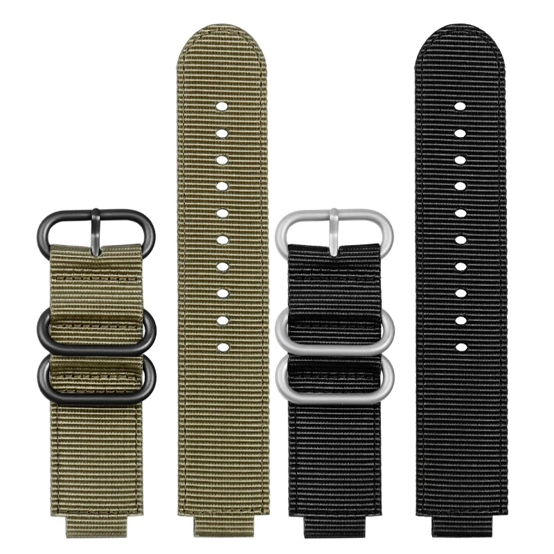 For TIMEX Tide Canvas Convex Strap Male Compass Bracelet T2N721 T2N720 TW2T76500 TW2T76300 Nylon Watchband 24*16MM Wristband